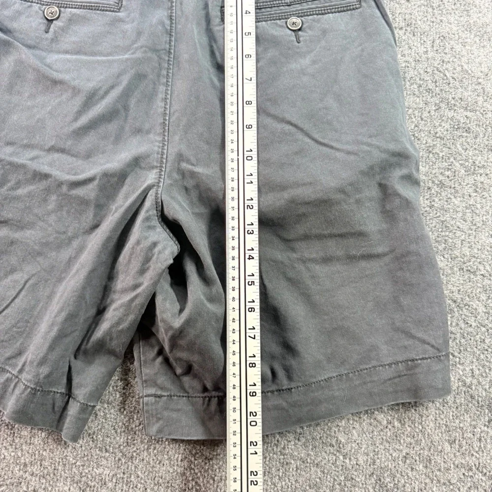 Tommy Bahama Boracay Shorts Mens 33 Charcoal Grey Cotton Tencel Chino Flat Front